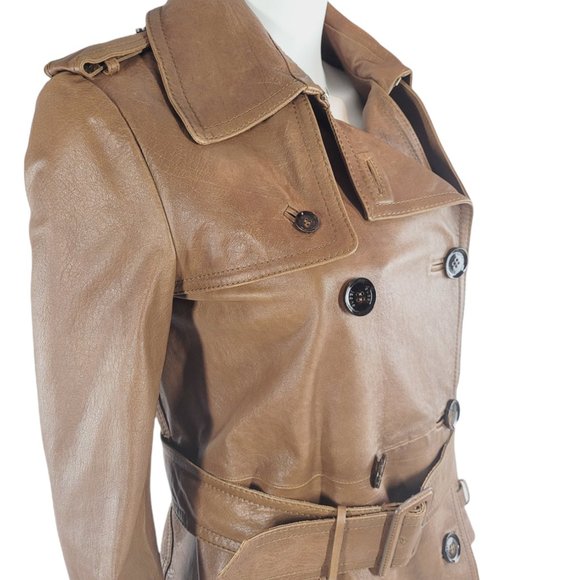 Gucci Brown Belted Leather Jacket - Picture 4 of 10